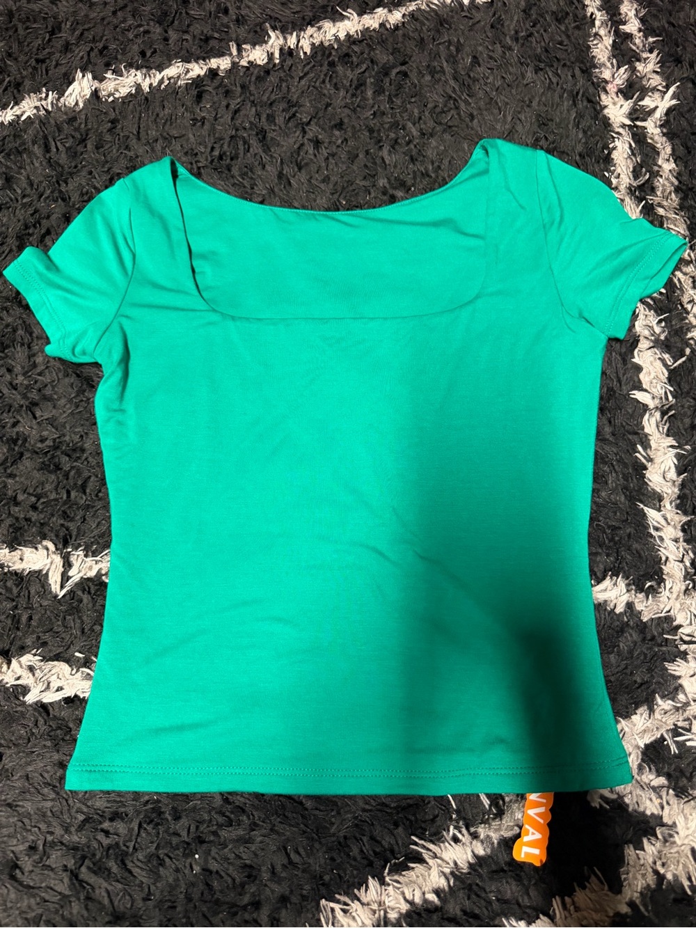 Women’s Emerald Square-Neck Crop Top